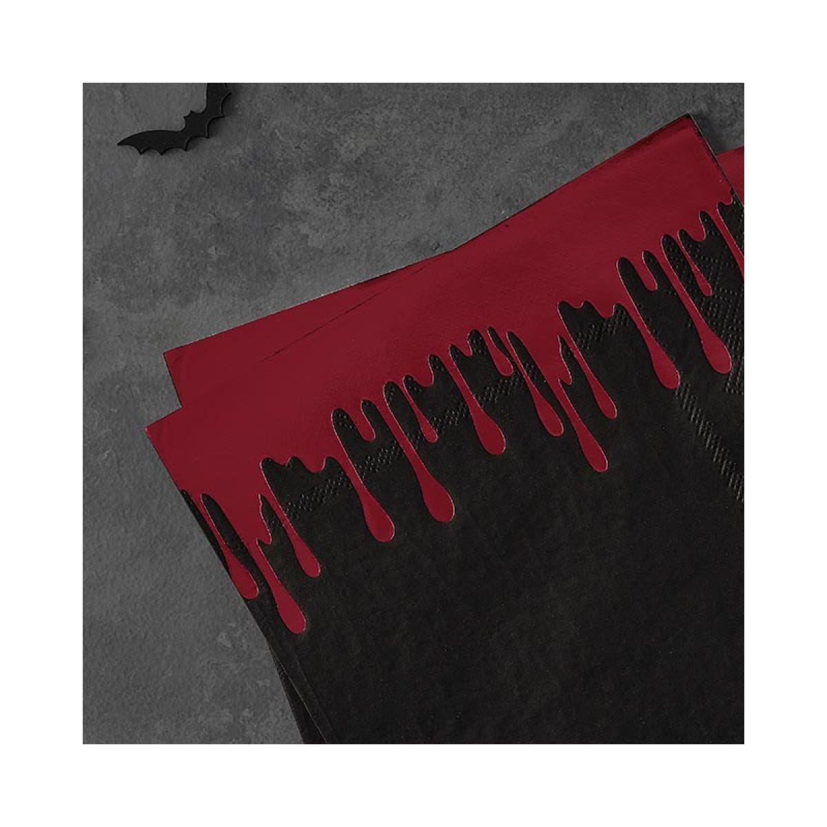 Metallic Ink Blood Splatter Paper Napkins