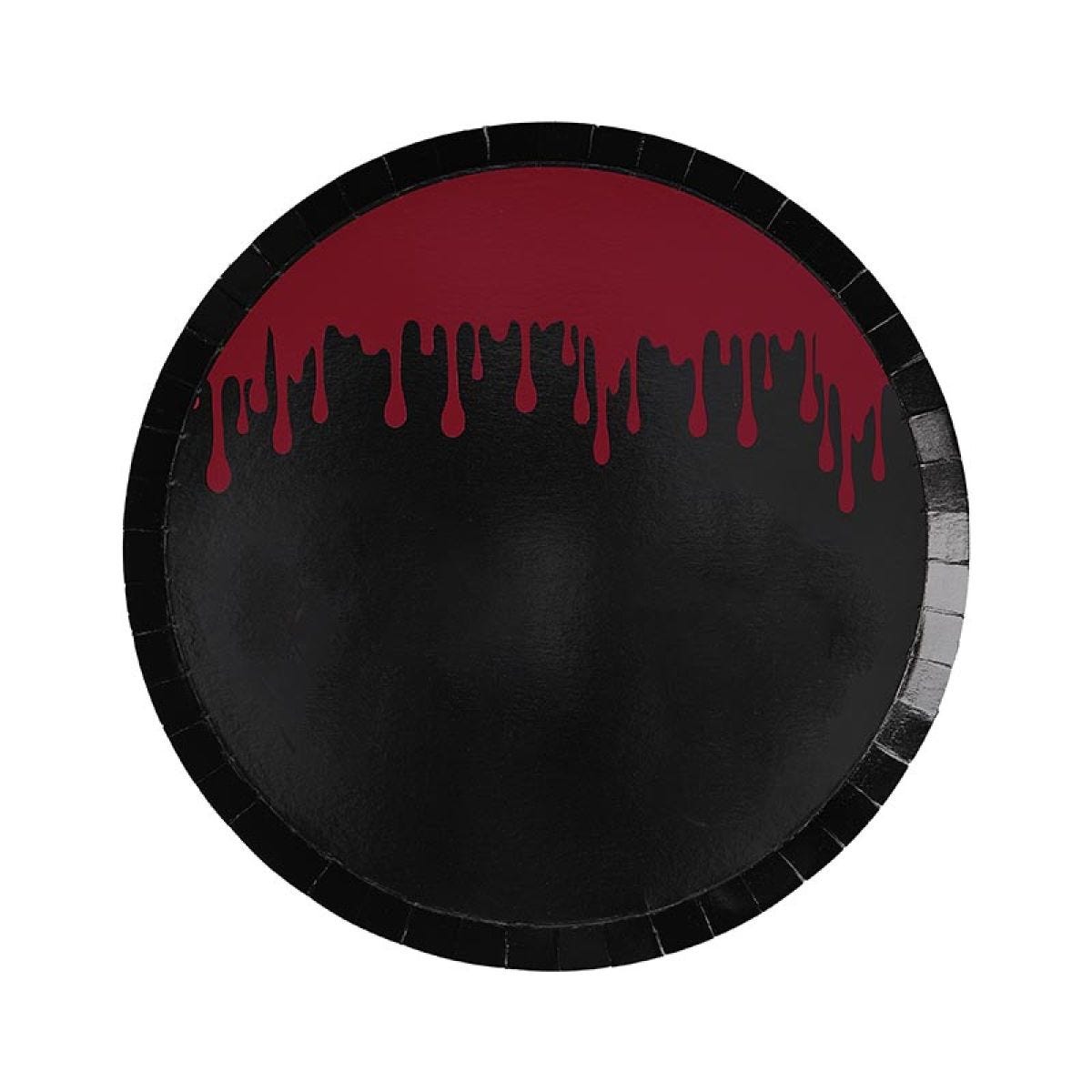 Metallic Ink Blood Splatter Plates