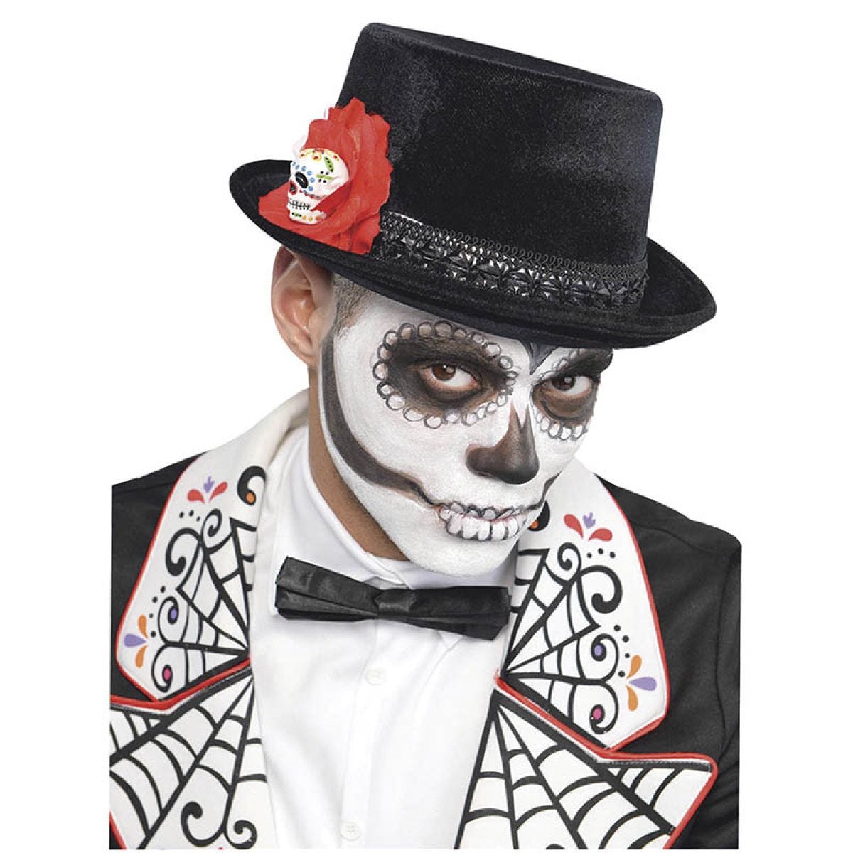 Day of the Dead Flower Top Hat