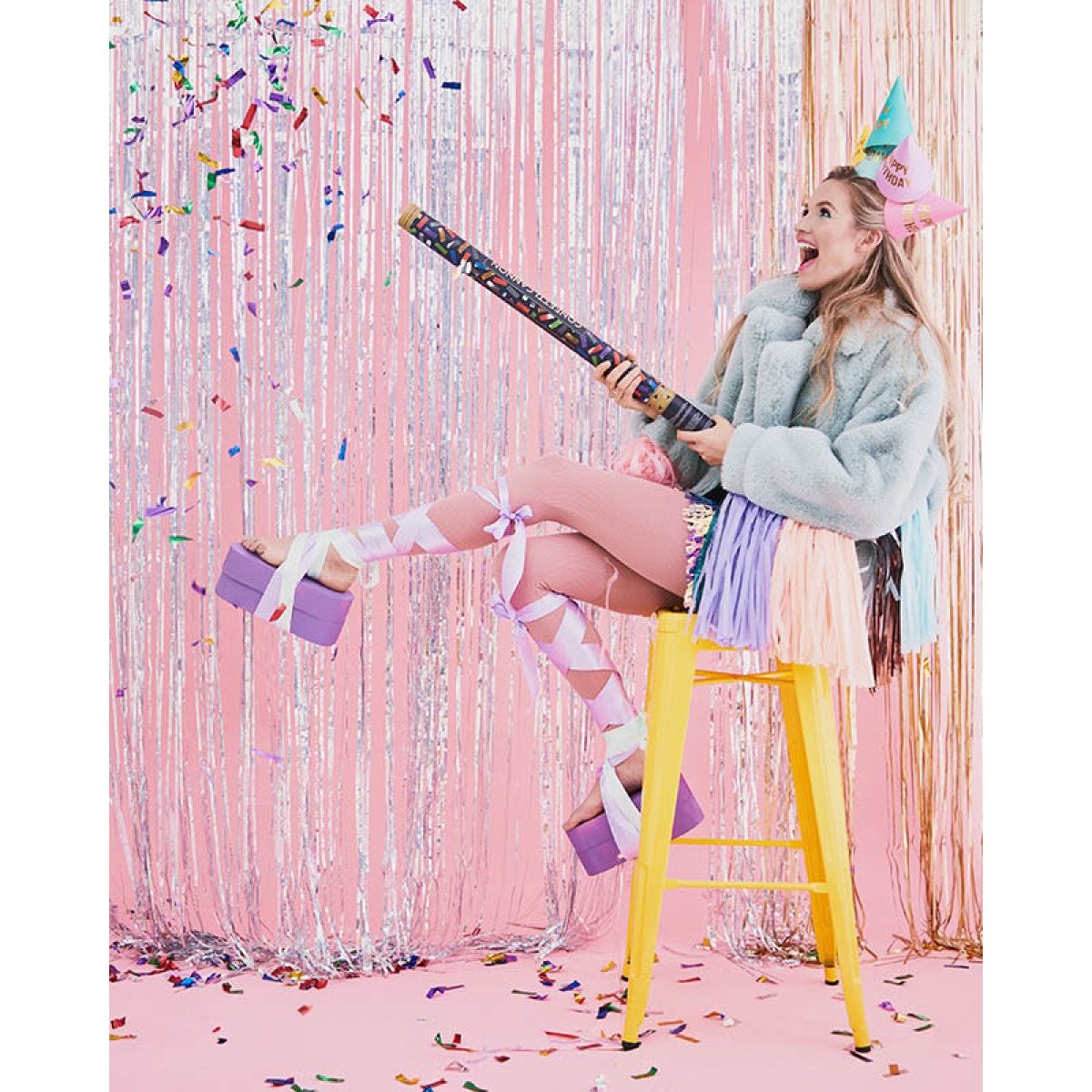 Happy Birthday Colourful Party Hats (6pk)