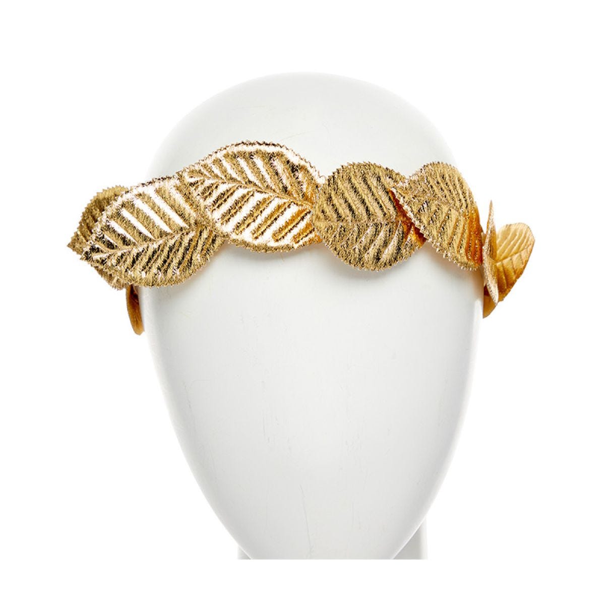 Gold fabric Leaf Headband