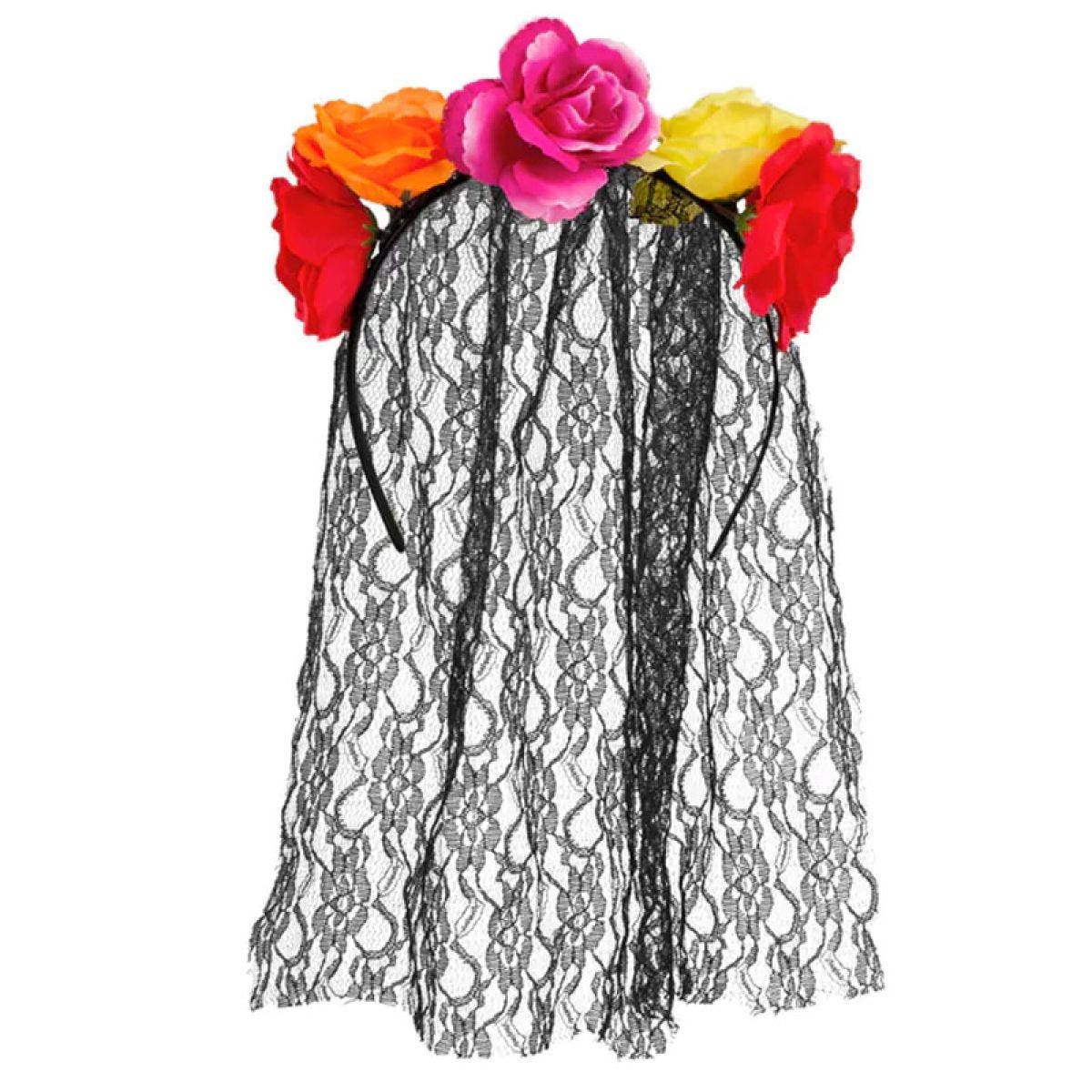 Day of the Dead Veil Headband