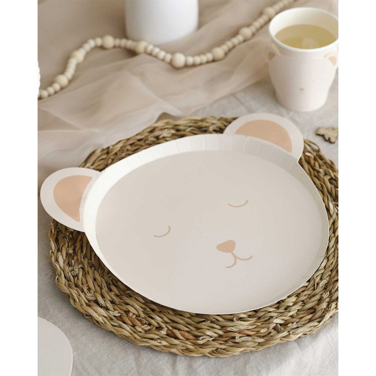 Teddy Bear Baby Shower Paper Plates - 25cm x 29.2cm (8pk)