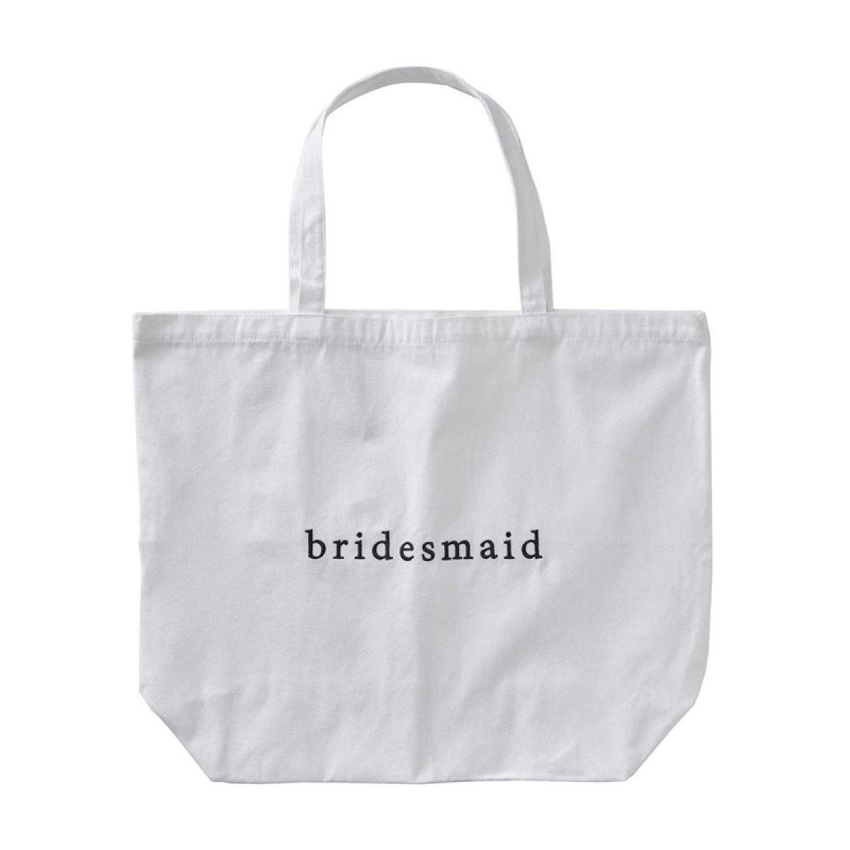 White Embroidered &apos;Bridesmaid&apos; Tote Bag - 55cm x 72cm