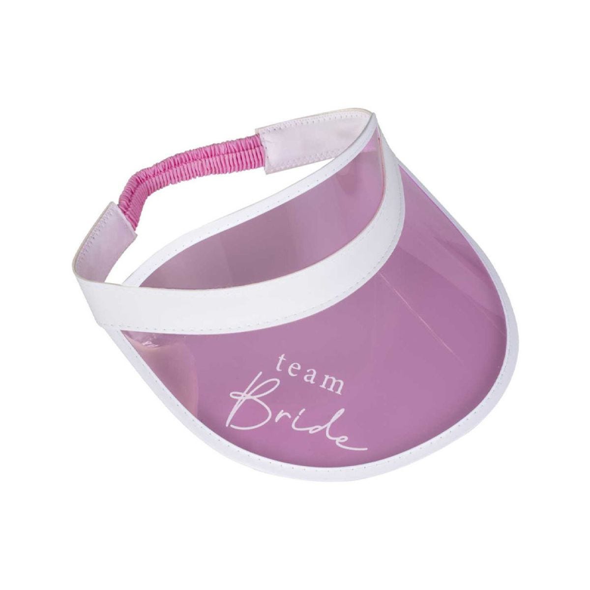 Pink &apos;Team Bride&apos; Visor Hen Party Hat