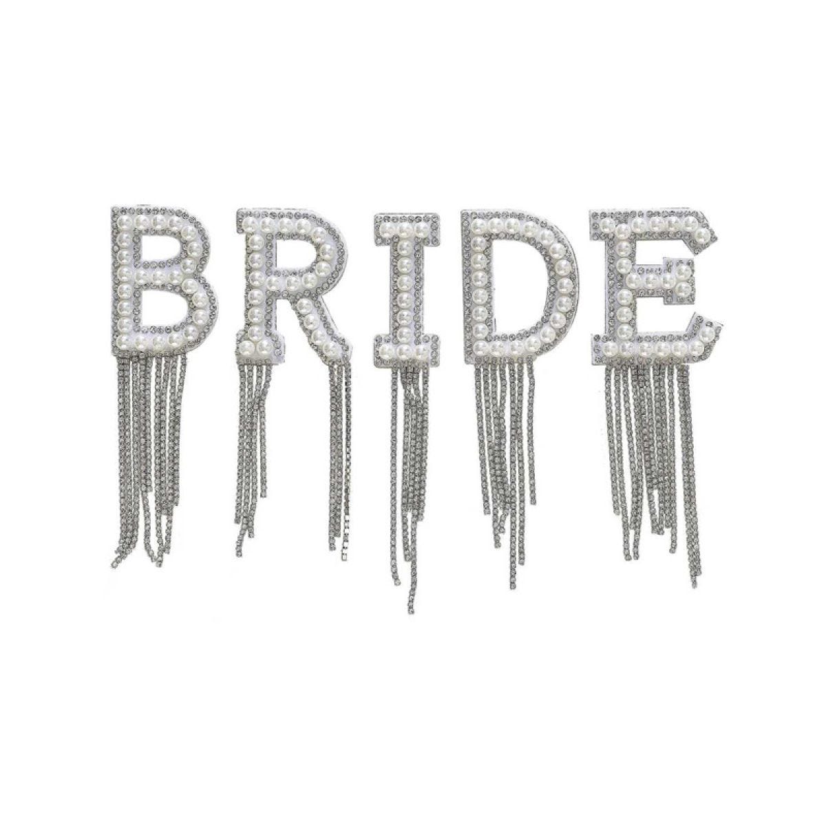 Bride&apos; Iron On Patches with Embellished Tassels (5pk)