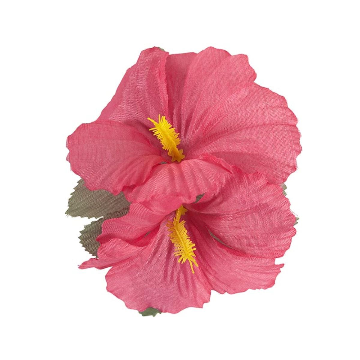 Pink Hibiscus Flowers Hair Clip