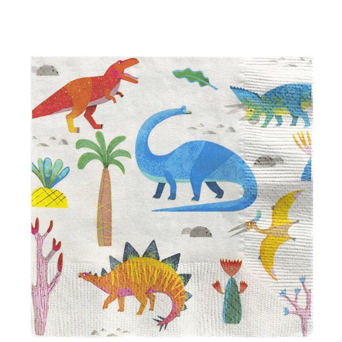 Little Party Dino Paper Napkins - 33cm (20pk)