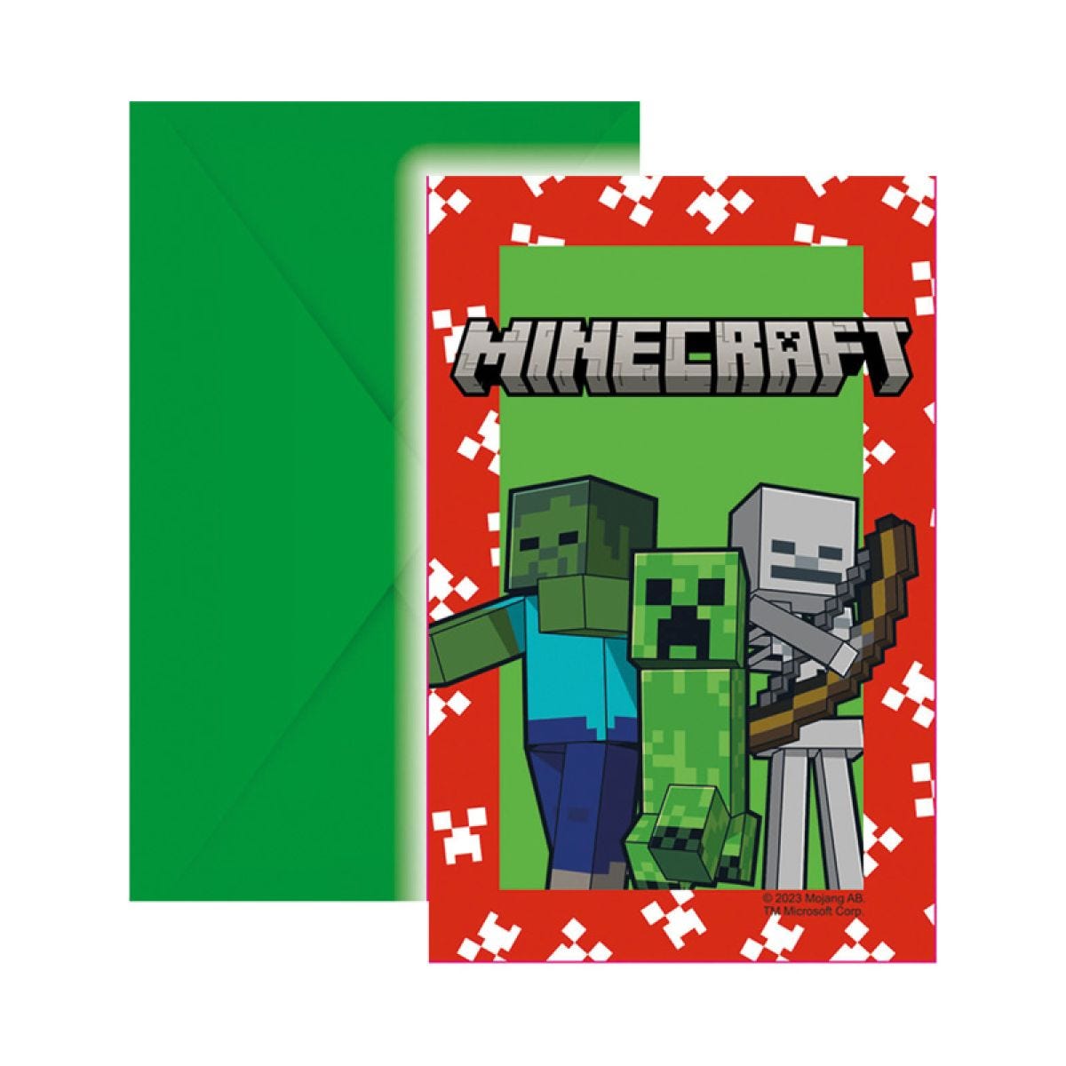 Minecraft Party Invitations & Envelopes (6pk)