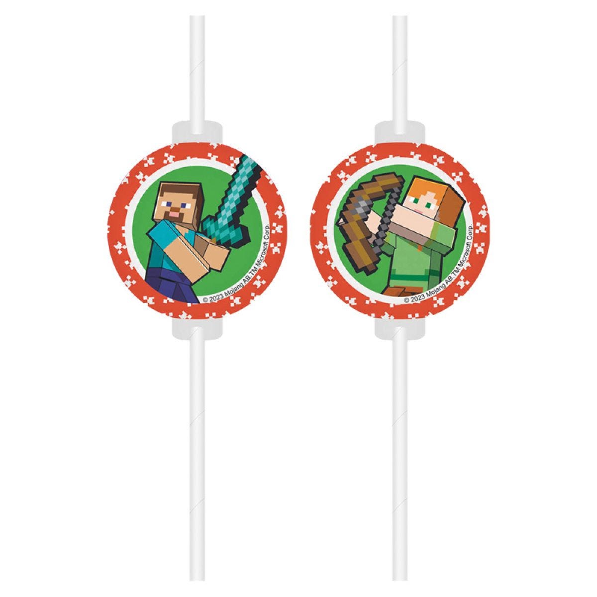 Minecraft Party Paper Straws (6pk)