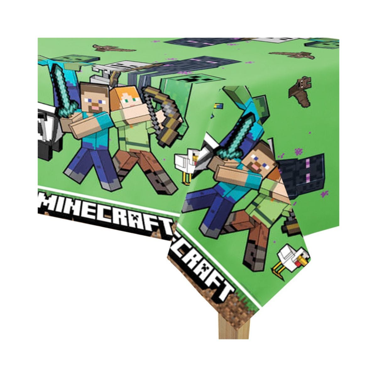 Minecraft Party Plastic Table Cover - 1.2m x 1.8m
