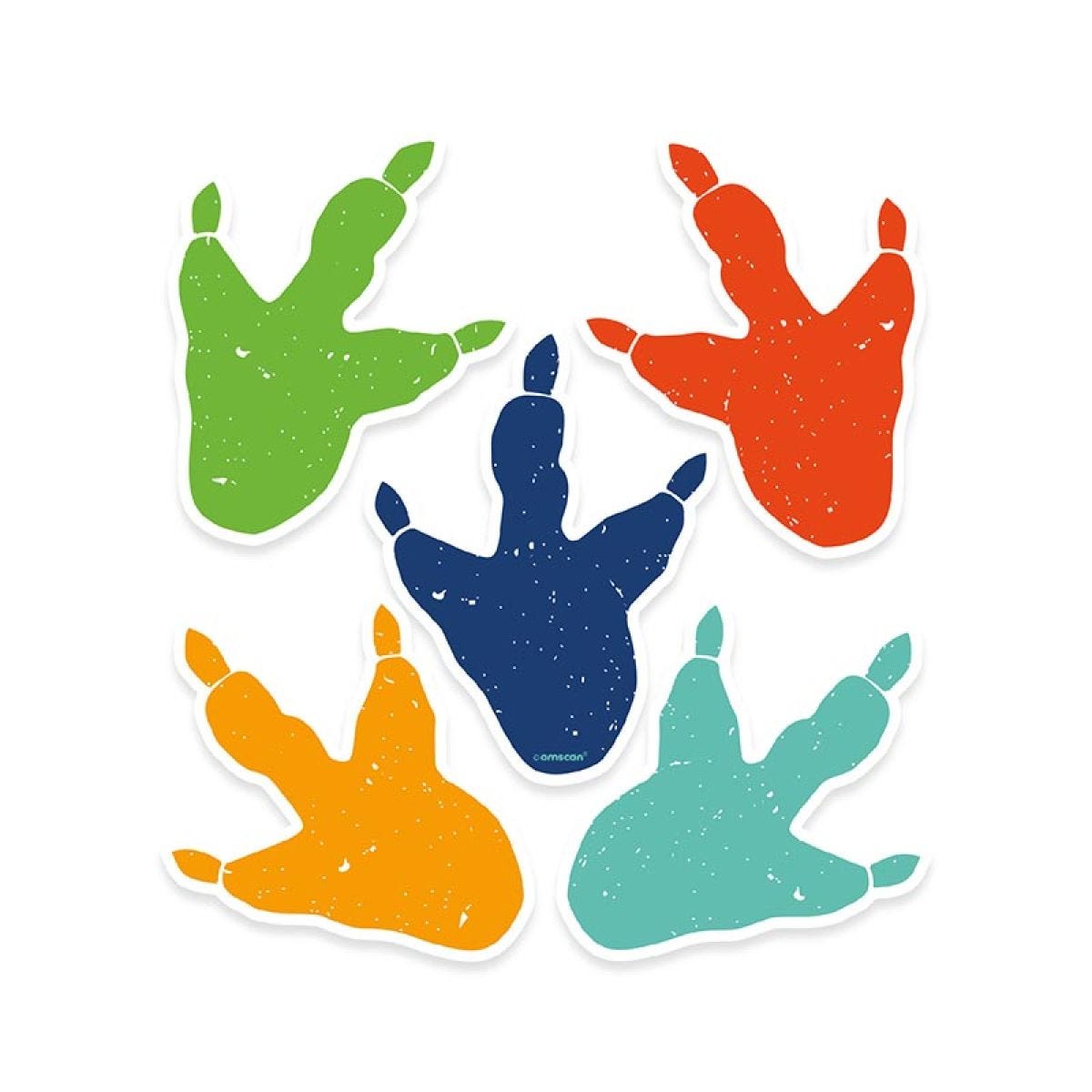 Dino-Mite Floor Stickers - 10cm x 13cm (2pk)