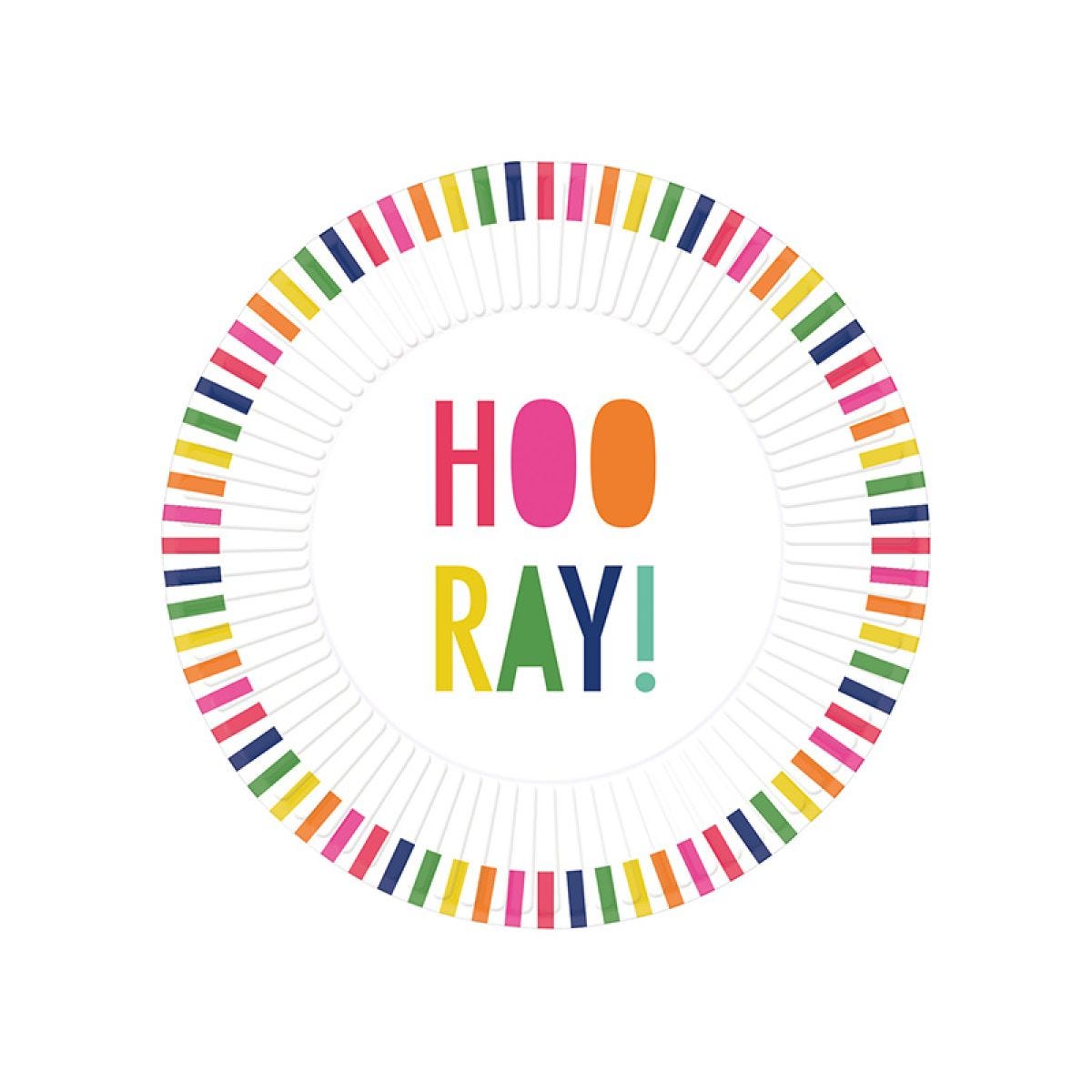 Hooray Paper Plates - 23cm (8pk)