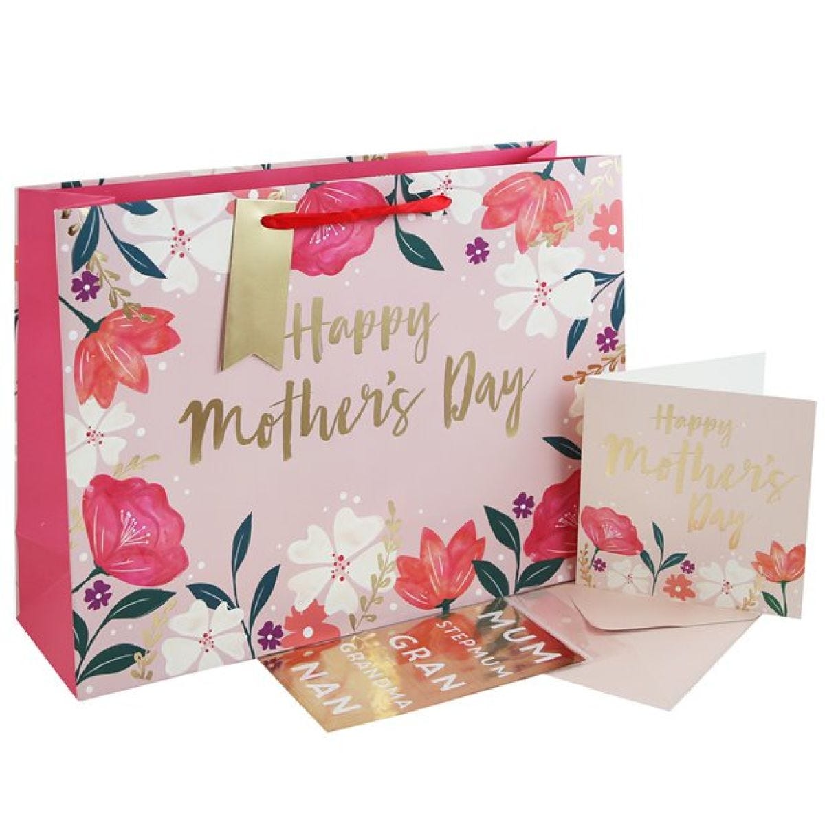 Mother&apos;s Day Floral Shopper Bag & Card