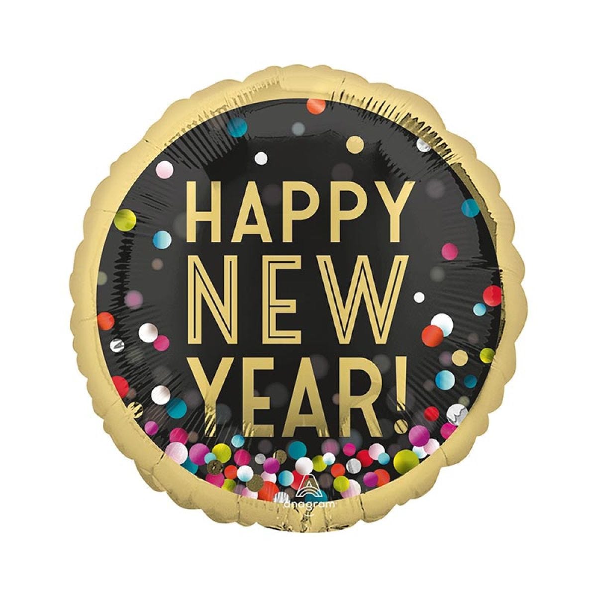 Confetti New Year Jumbo Foil Balloon - 28" Foil