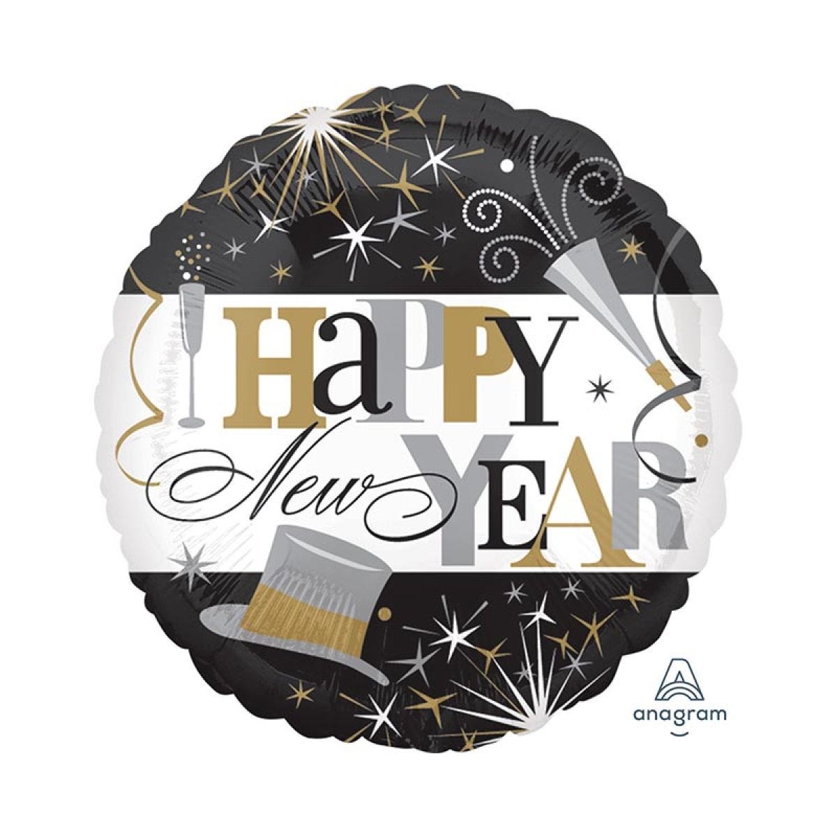 Elegant Happy New Year Balloon - 18" Foil
