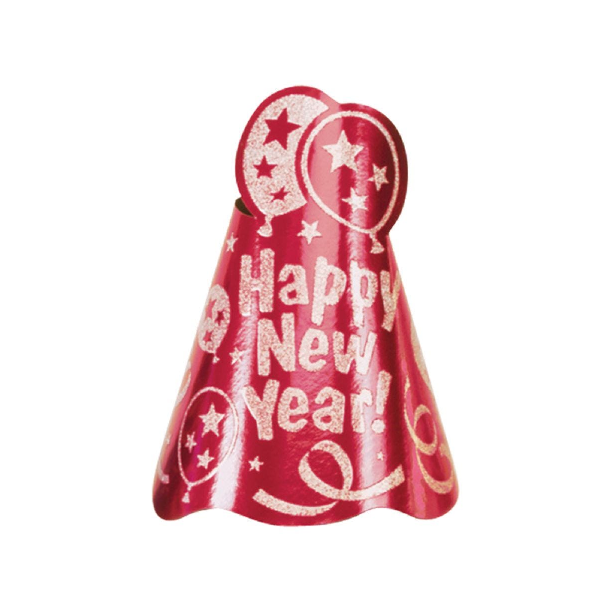 Red "Happy New Year!" Hat - 23cm Tall