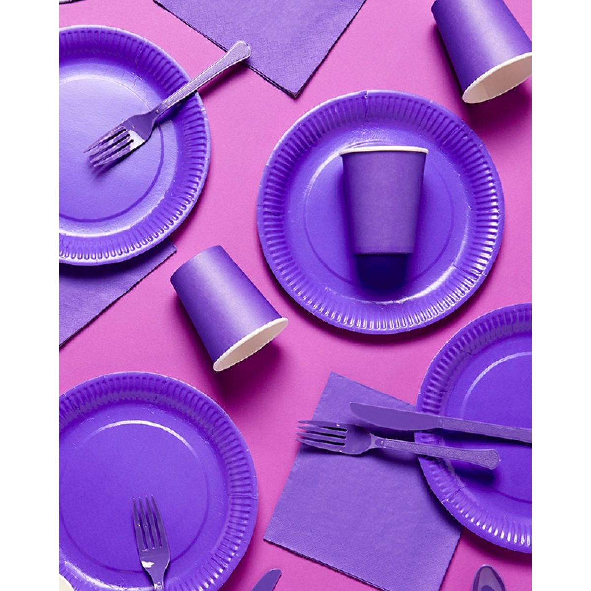 Purple Party Tableware