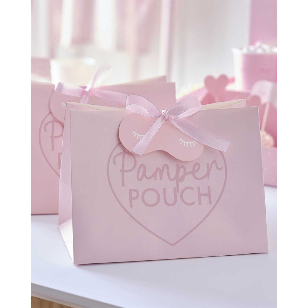 Pamper Party Pink Paper Party Bags - 20cm x 15cm (5pk)