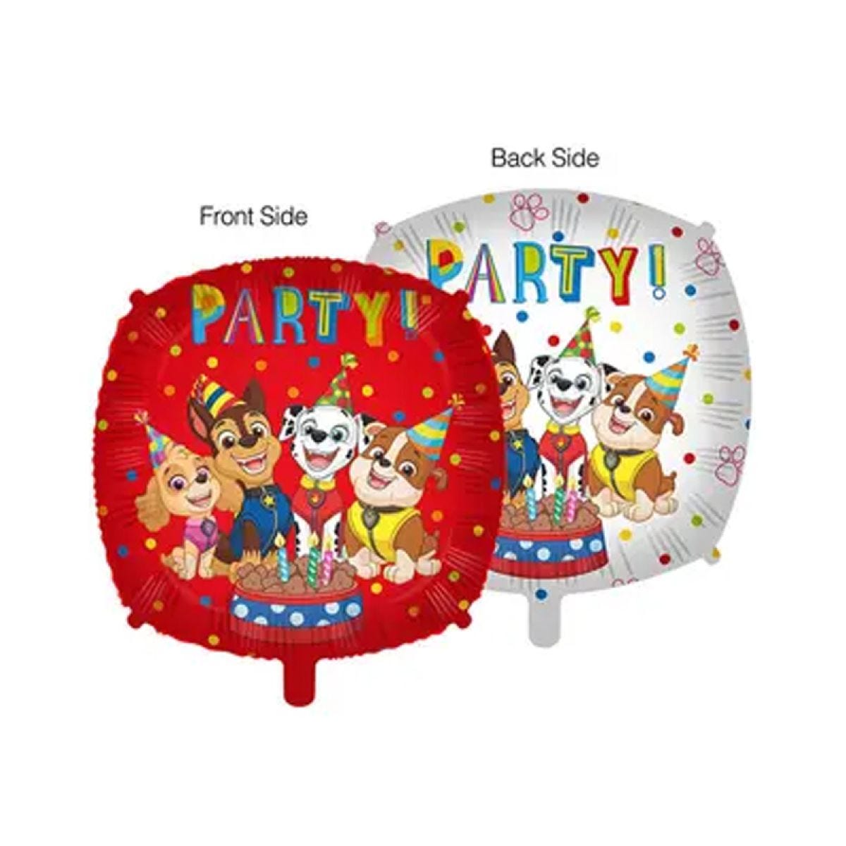 Paw Patrol Double Sided 18" Square Foil Balloon with String & Weight