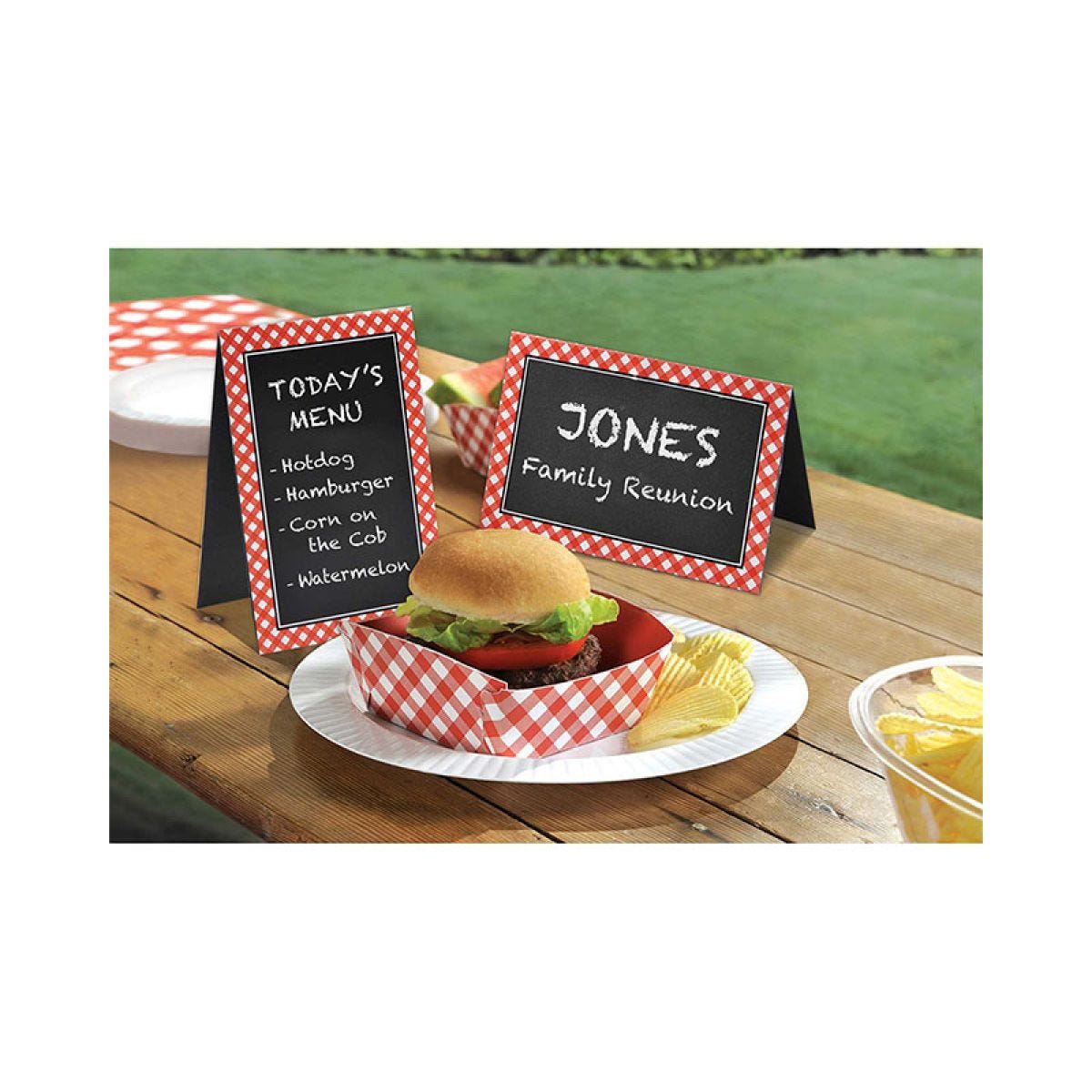 Picnic Party Chalkboard Place Cards - 15cm