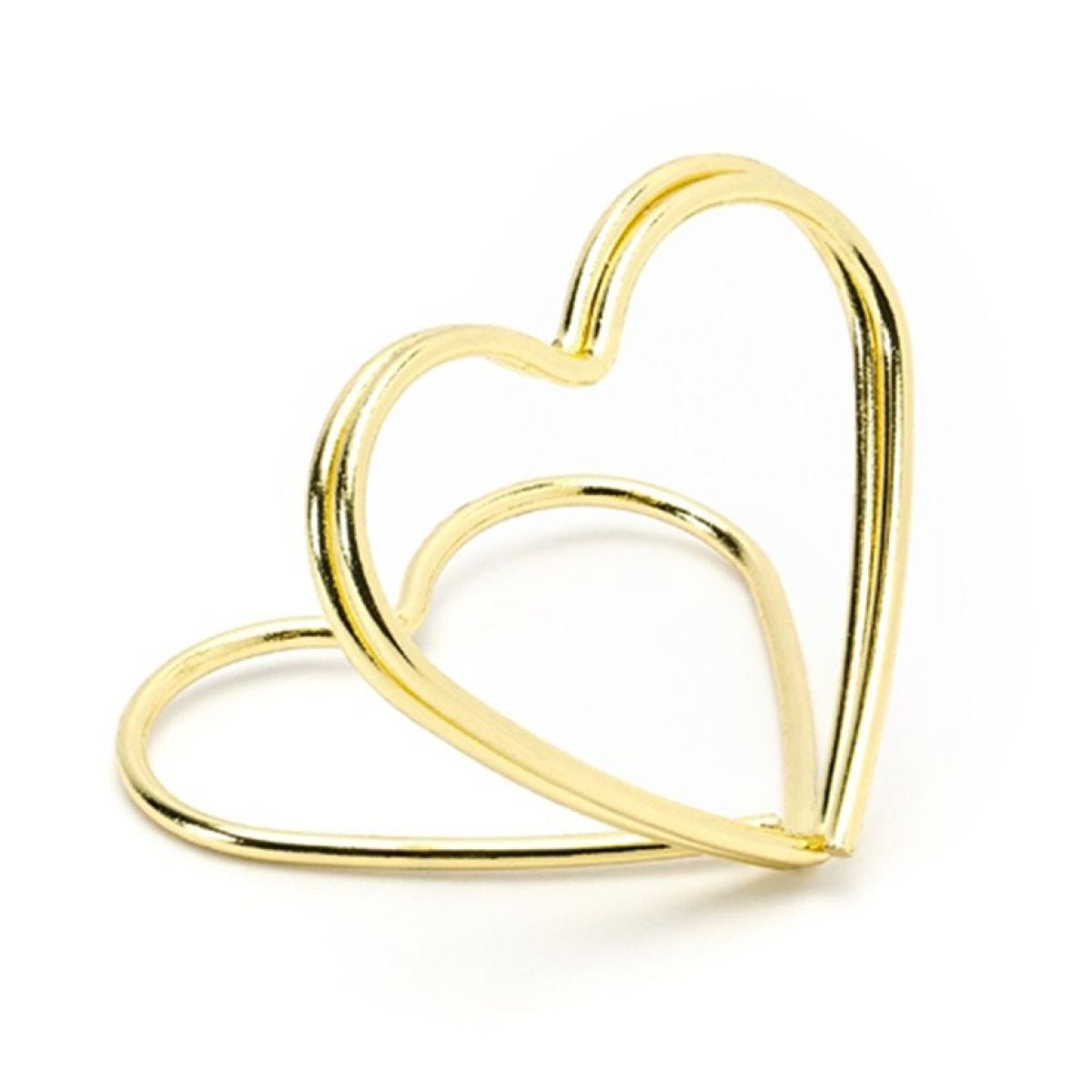 Gold Heart Place Card Holders (10pk)