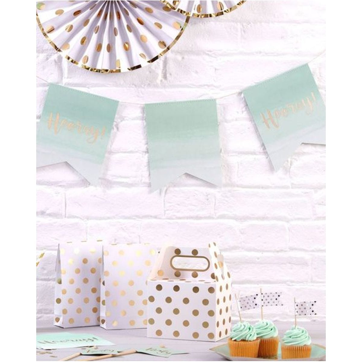 Pick & Mix Hooray Mint Ombre Flag Bunting - 3m