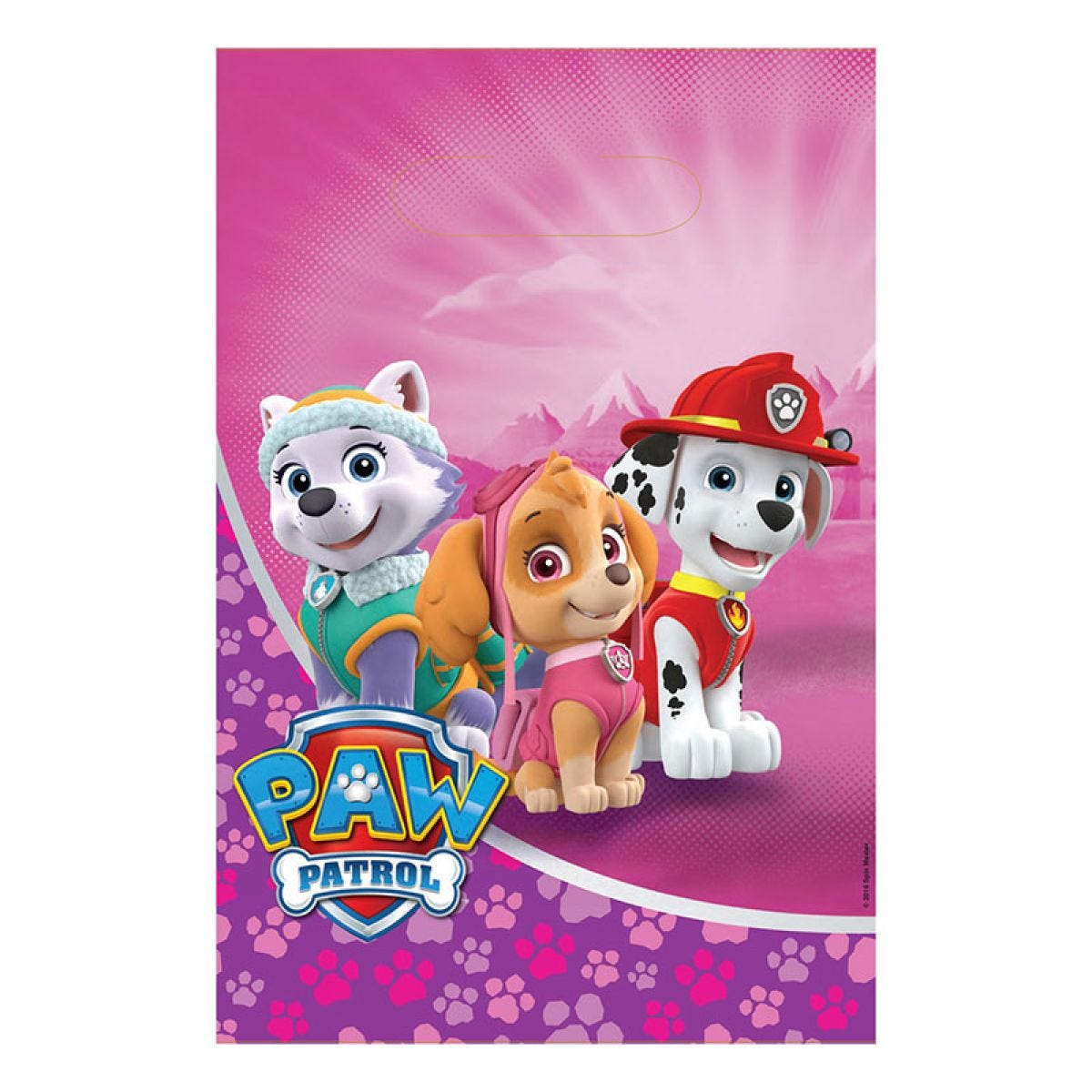 Pink Paw Patrol Plastic Party Bags 8pk Party Delights