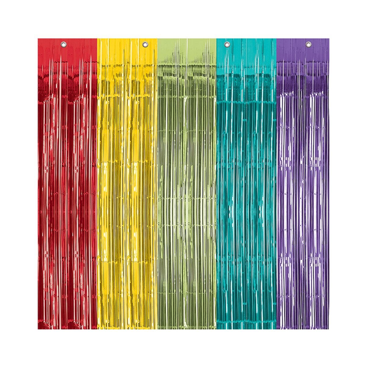 Rainbow Foil Door Curtain - 91cm x 243cm