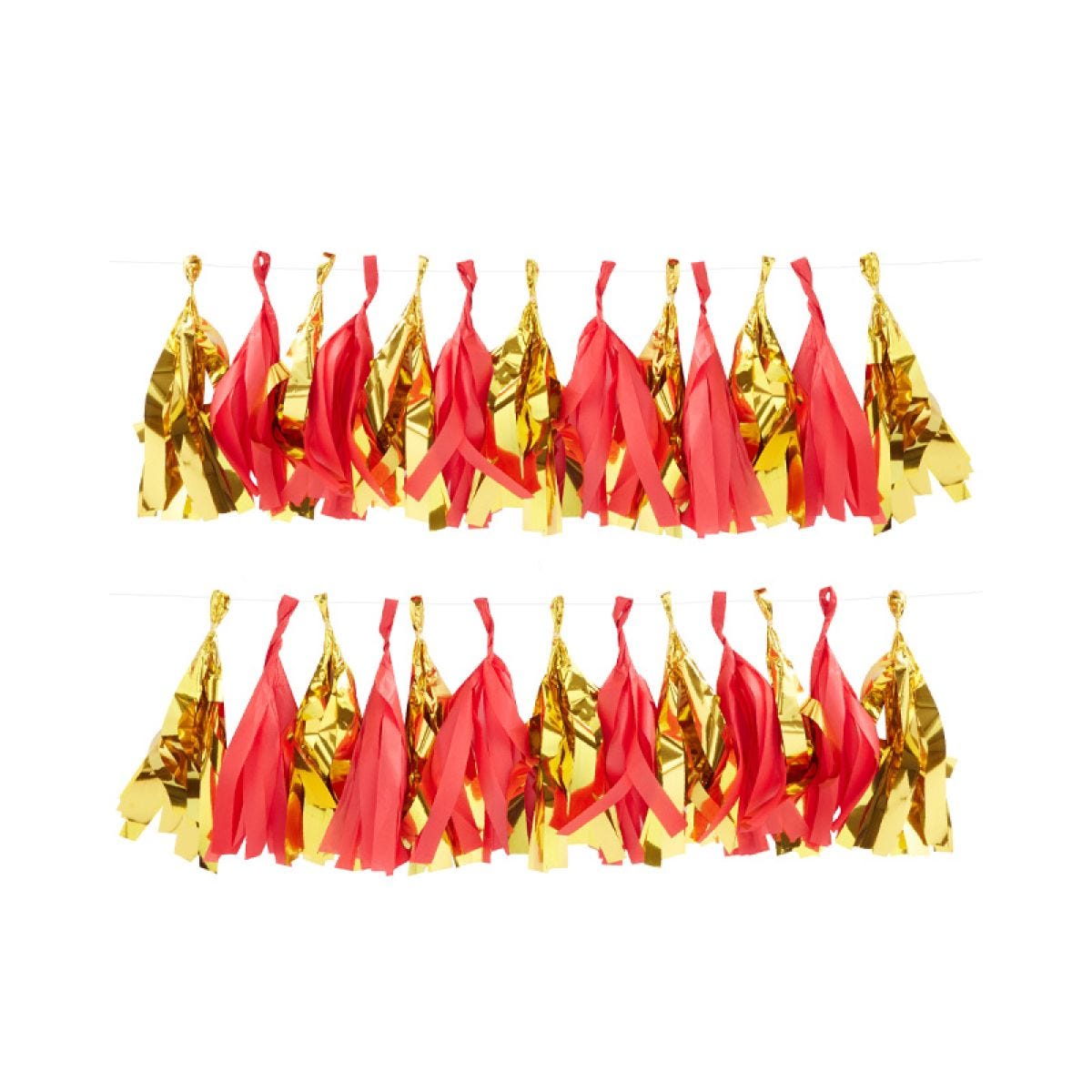 Red & Gold - Red & Gold Tassel Garland