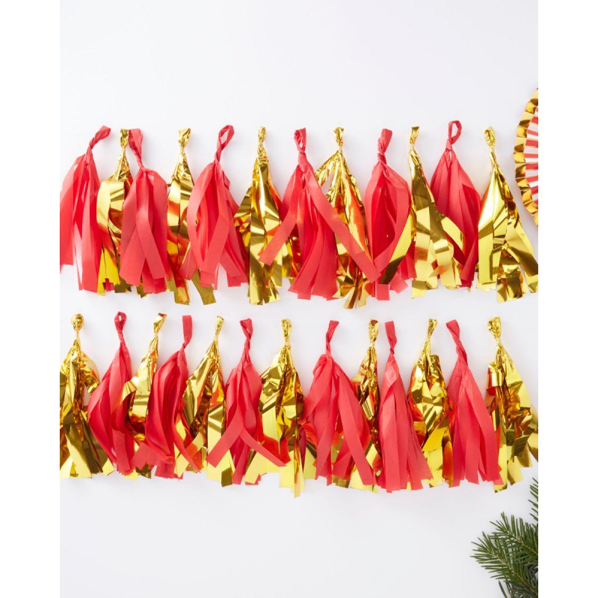 Red & Gold - Red & Gold Tassel Garland