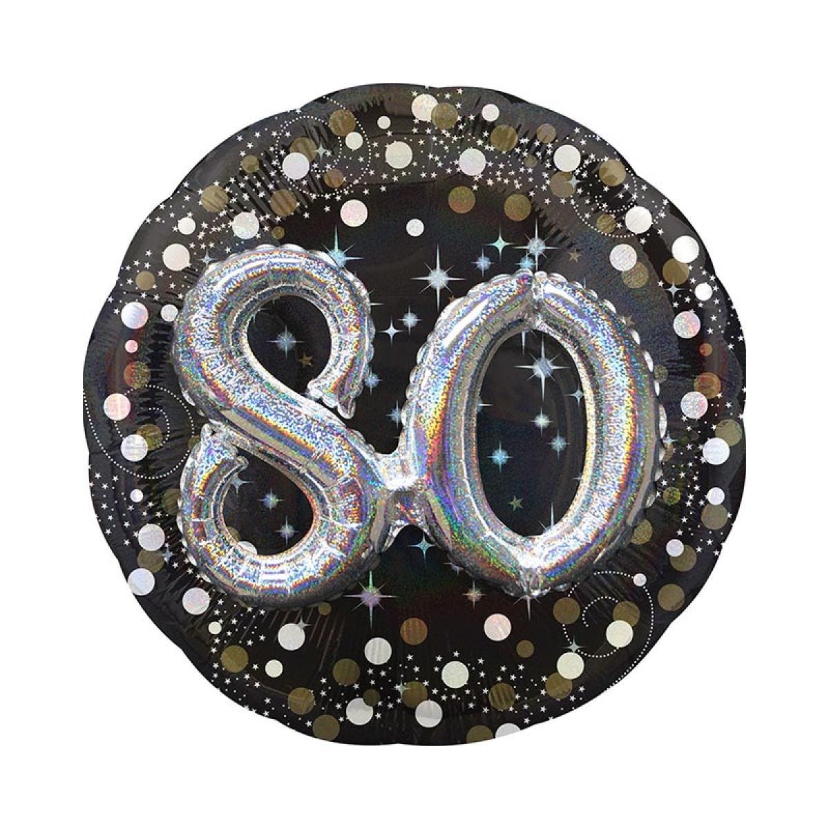 Gold Sparkling Celebration 80th Birthday Pop Foil Balloon