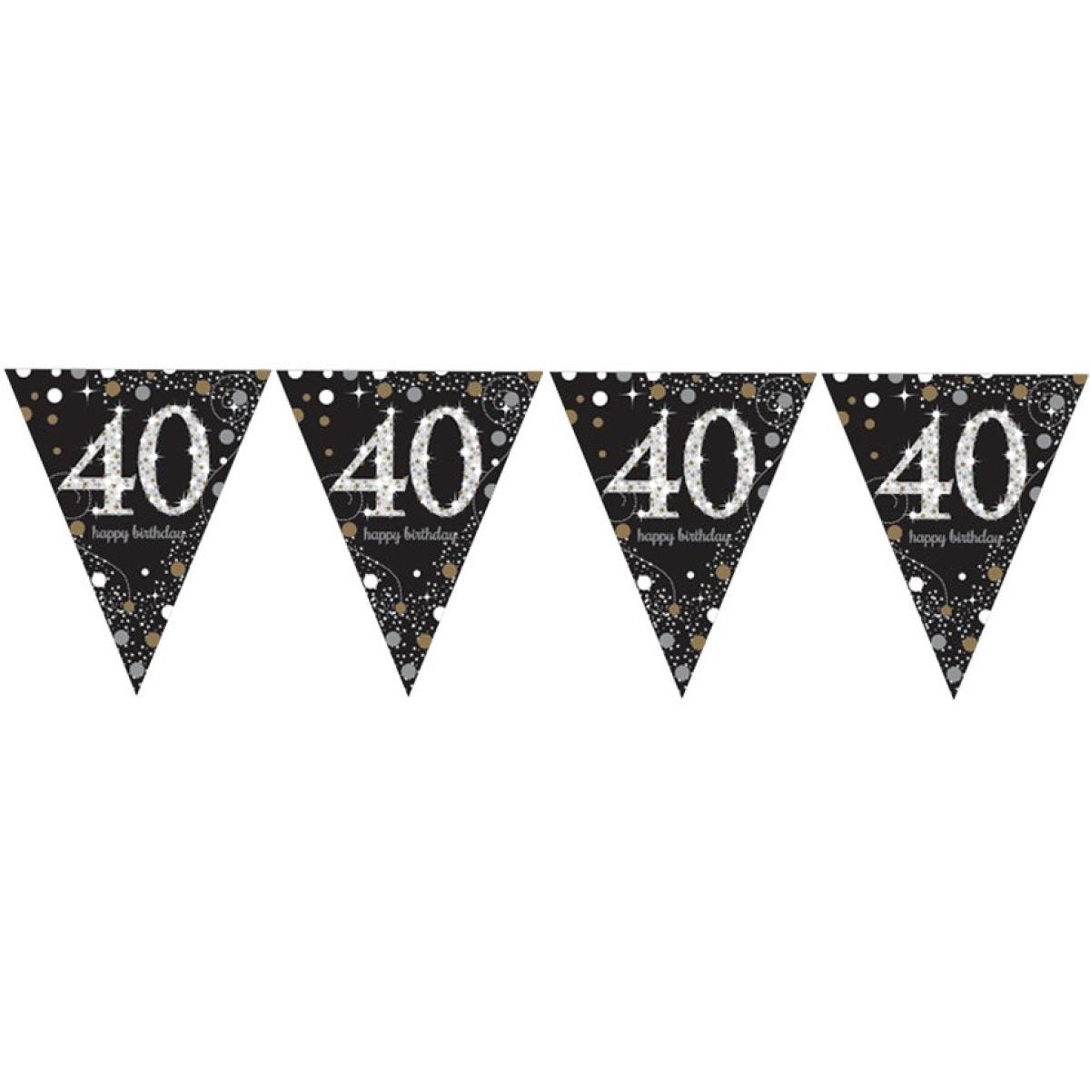 Sparkling Celebration 40th Foil Bunting - 4m