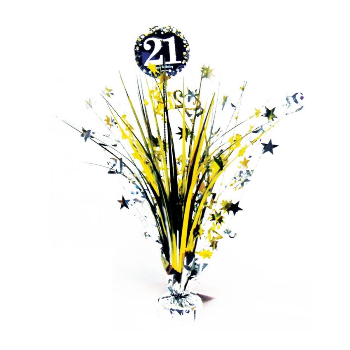 Sparkling Celebration 21st Foil Table Centrepiece - 45cm