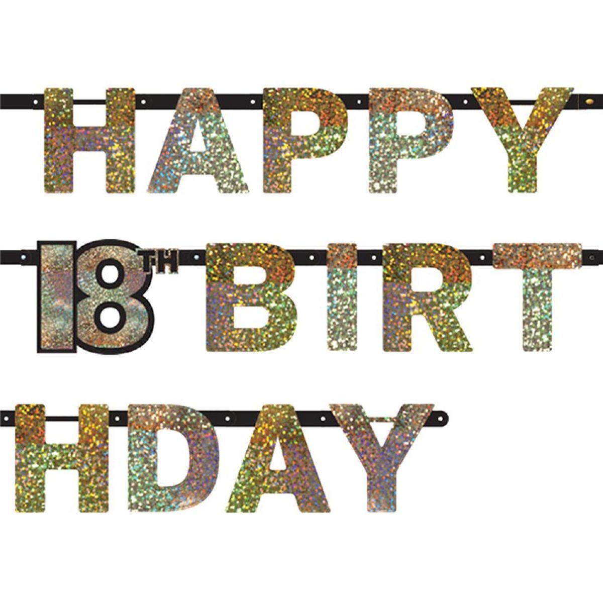 Sparkling Celebration 18th Birthday Letter Banner - 2m