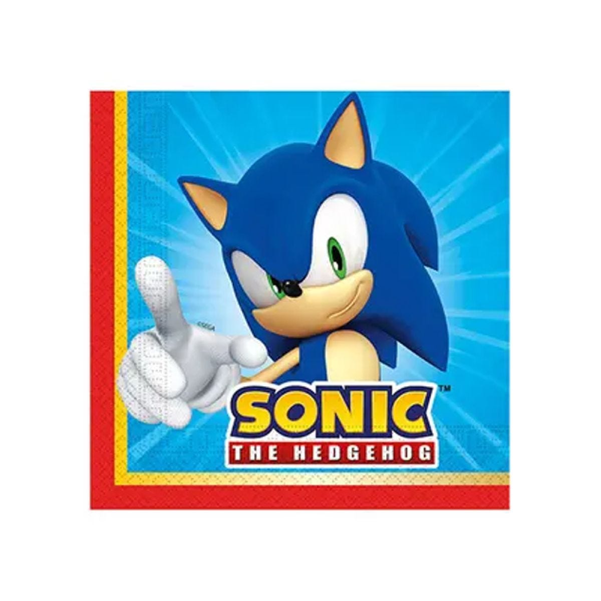 Sonic Speed Paper Napkins - 33cm (20pk)