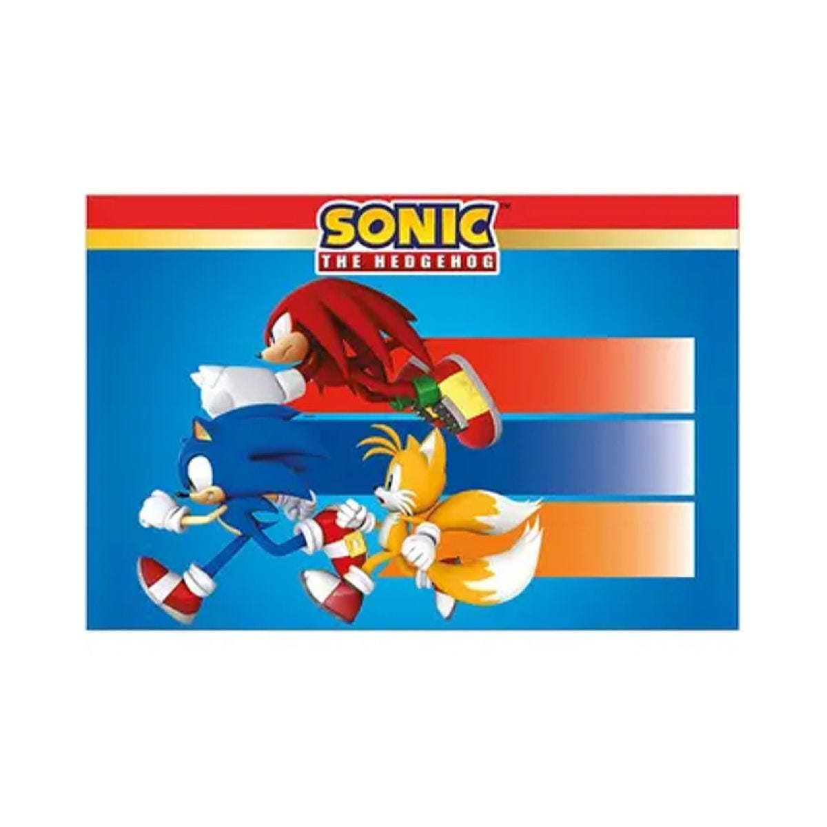 Sonic Speed Plastic Tablecover - 1.2m x 1.8m