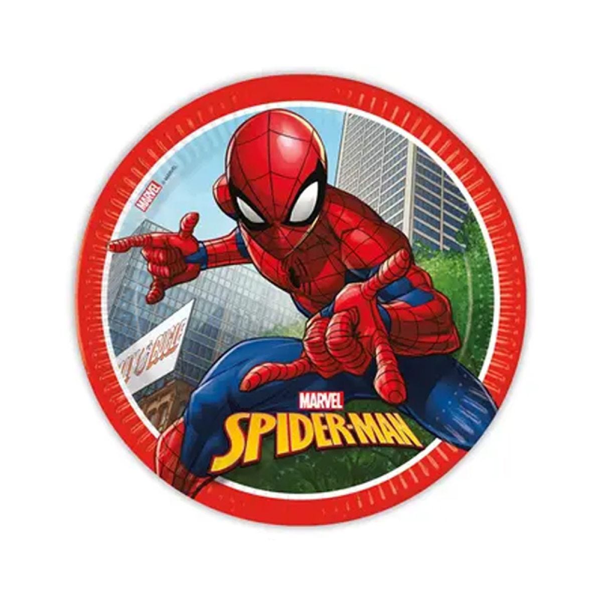 Spiderman Crime Fighter Paper Plates - 23cm (8pk)