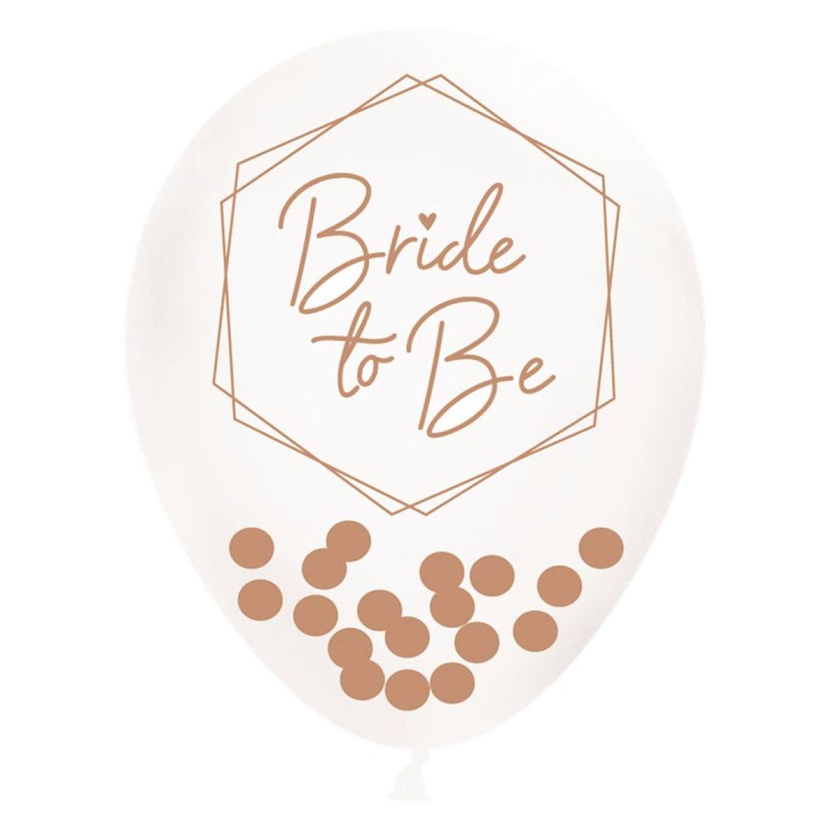 Team Bride Confetti Balloons - 12" Latex (6pk)