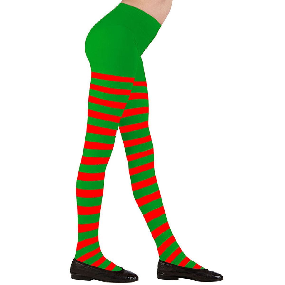 Green & Red Tights - 4-6 Years