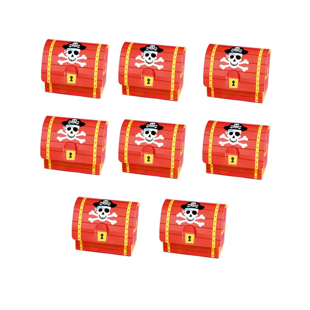 Pirates Treasure Party Boxes - 4.2cm x 6.3cm (8pk)