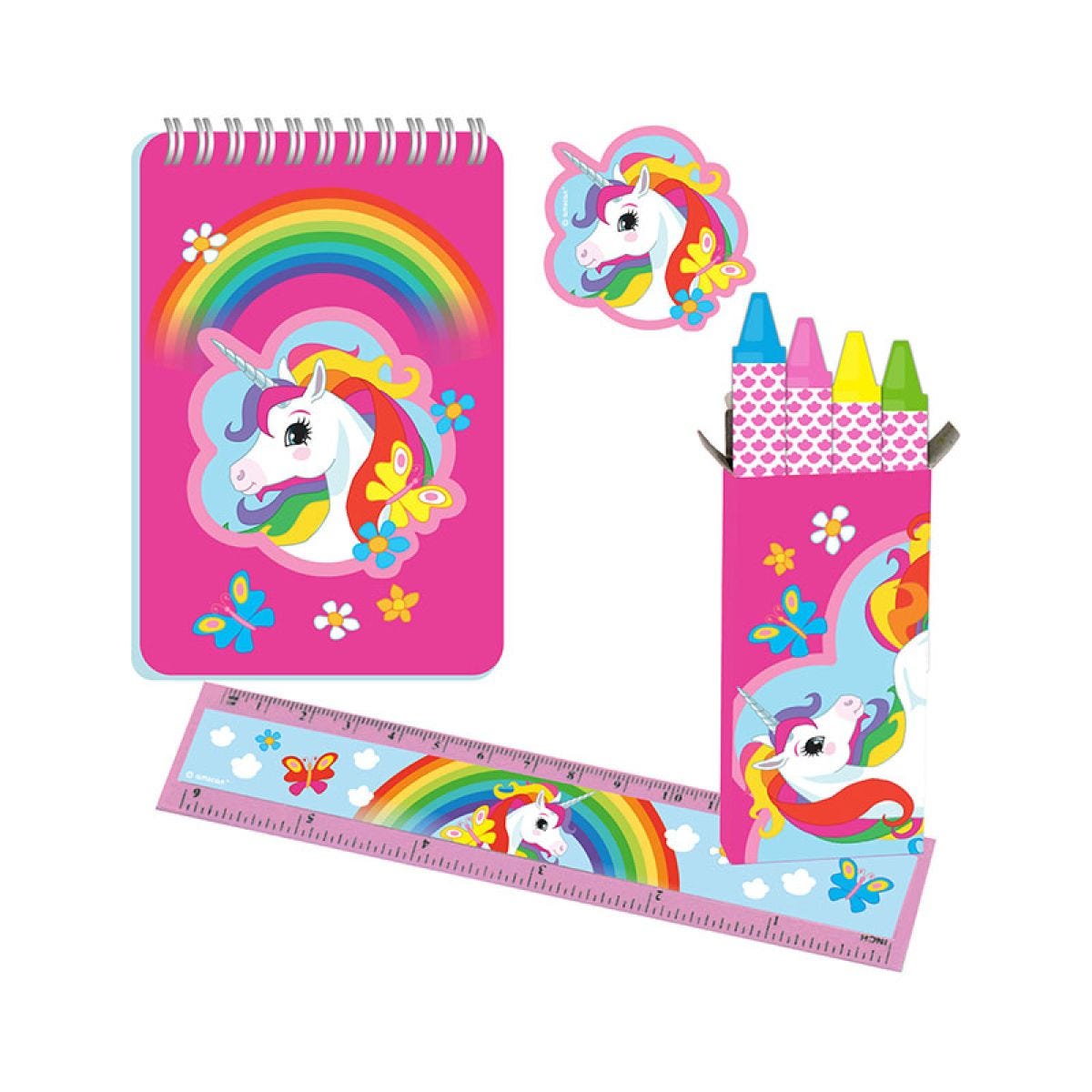 Rainbow Unicorn Stationery Favour Set
