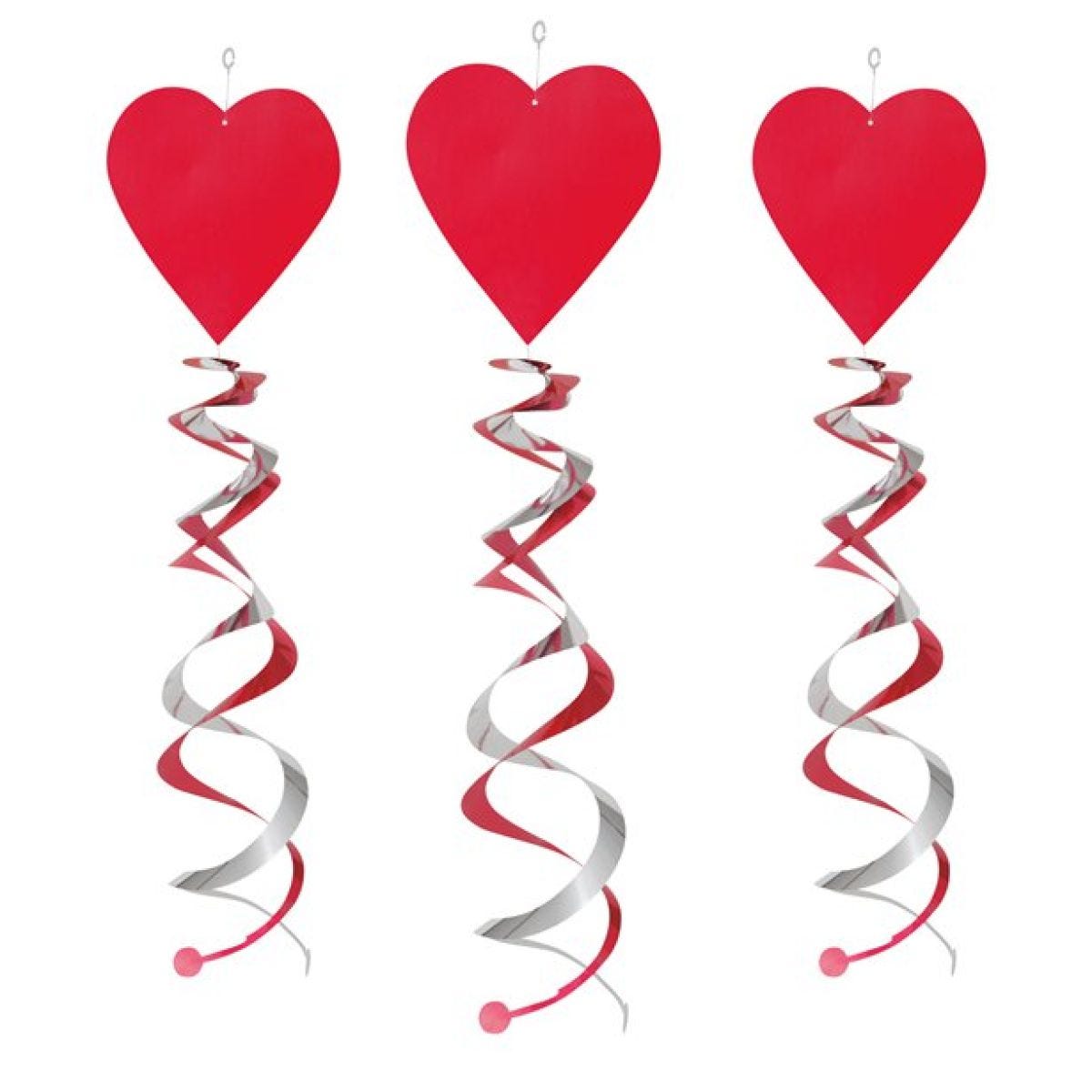 Red Heart Double Hanging Swirls - 66cm (3pk)