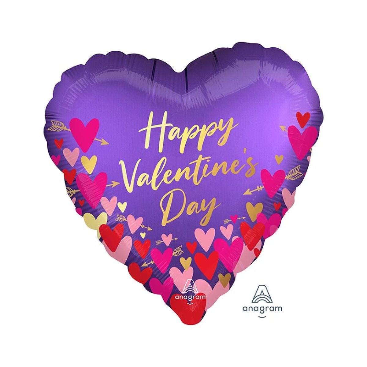 Happy Valentine&apos;s Day Hearts & Arrows Balloon - 18" Foil