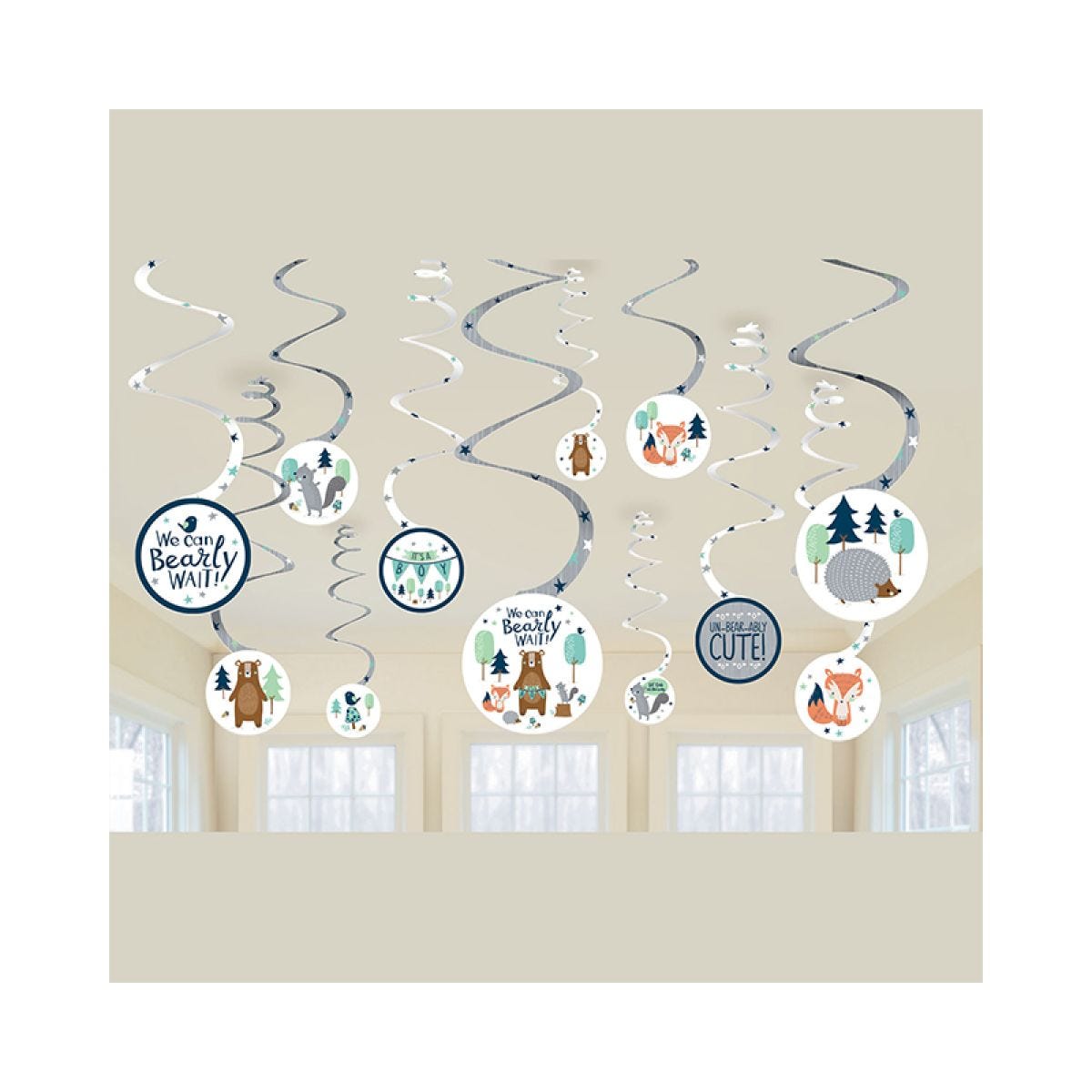 Bearly Wait Hanging Swirls Decorations (12pk)