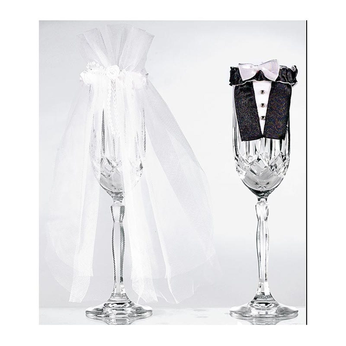 Bride & Groom Glass Decorations