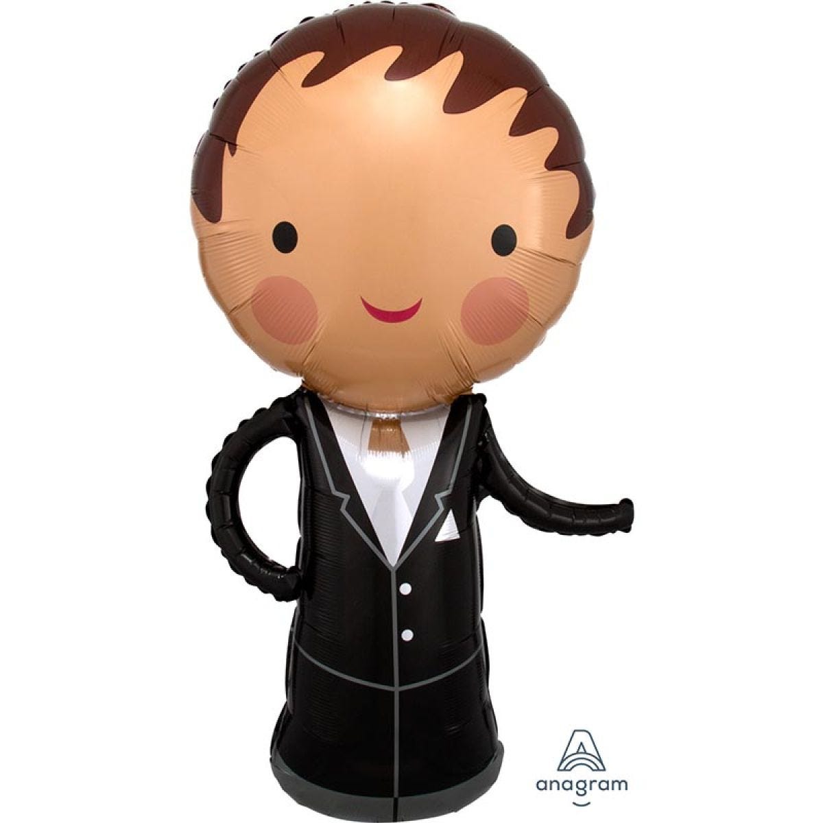 Handsome Groom Supershape Balloon - 19" x 40" Foil