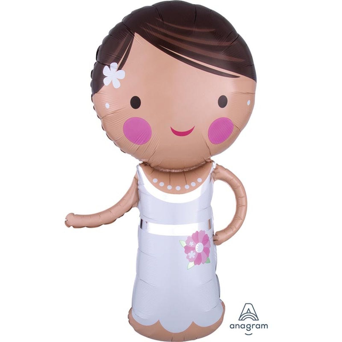 Lovely Bride Supershape Balloon - 19" x 40" Foil