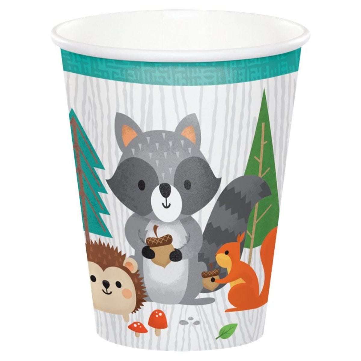 Woodland Animals Paper Cups - 256ml (8pk)