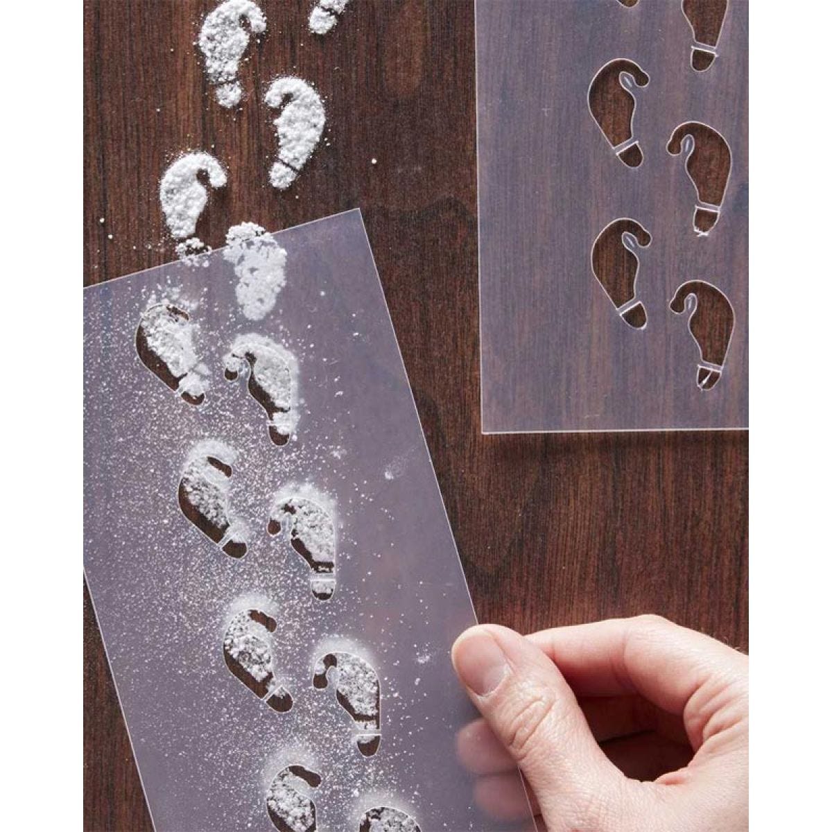 Festive Elf Foot Print Stencils